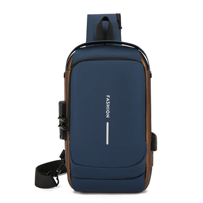 Compact Crossbody Chest Bag with Padded Shoulder Strap and Zippered Compartments for Daily Errands