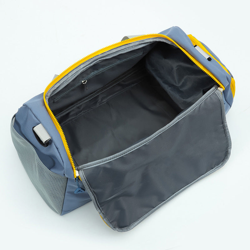 Large Weather Resistant Travel Duffel Bag with Padded Handles and Removable Strap for Workouts