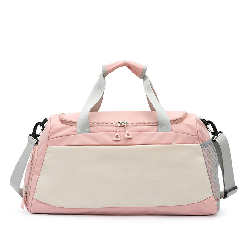 Large Weather Resistant Travel Duffel Bag with Padded Handles and Removable Strap for Workouts