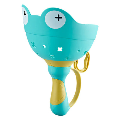 Pull String Foam Propeller Launcher with Frog Handle and Six Colorful Propellers