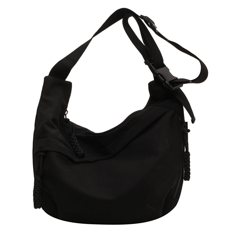 Water Resistant Crossbody Bag with Adjustable Strap and External Zipper Pockets