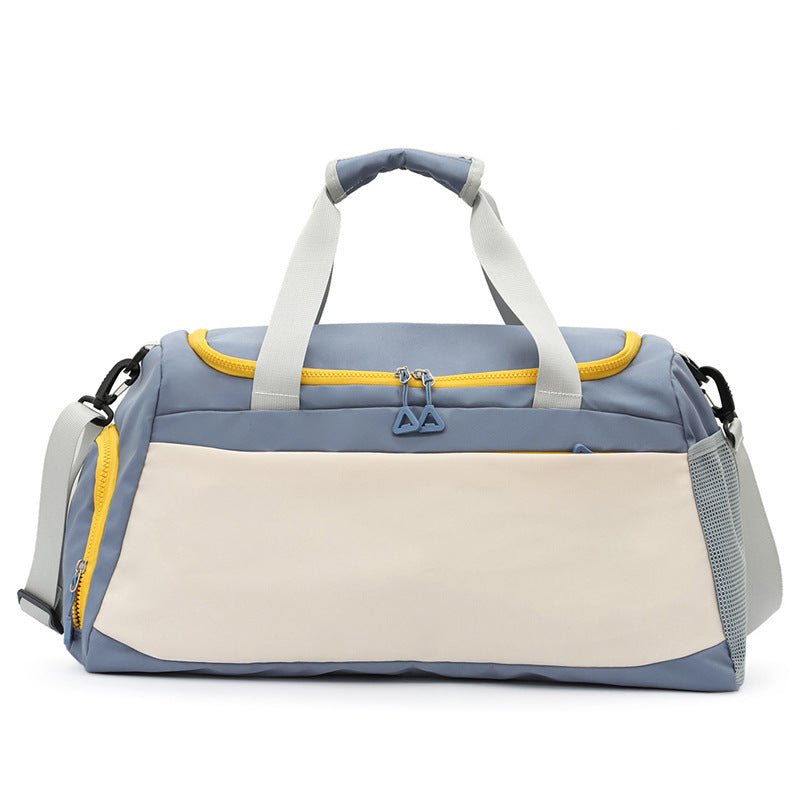 Large Weather Resistant Travel Duffel Bag with Padded Handles and Removable Strap for Workouts