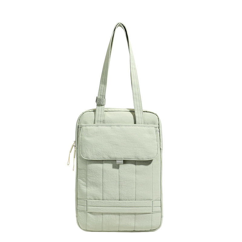 Quilted Laptop Tote Bag with Multiple Pockets and Structured Design for 15in Laptops