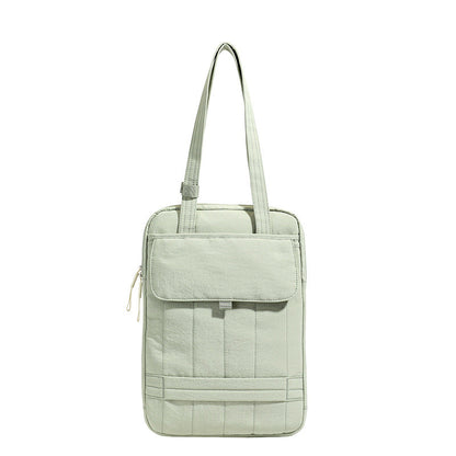Quilted Laptop Tote Bag with Multiple Pockets and Structured Design for 15in Laptops