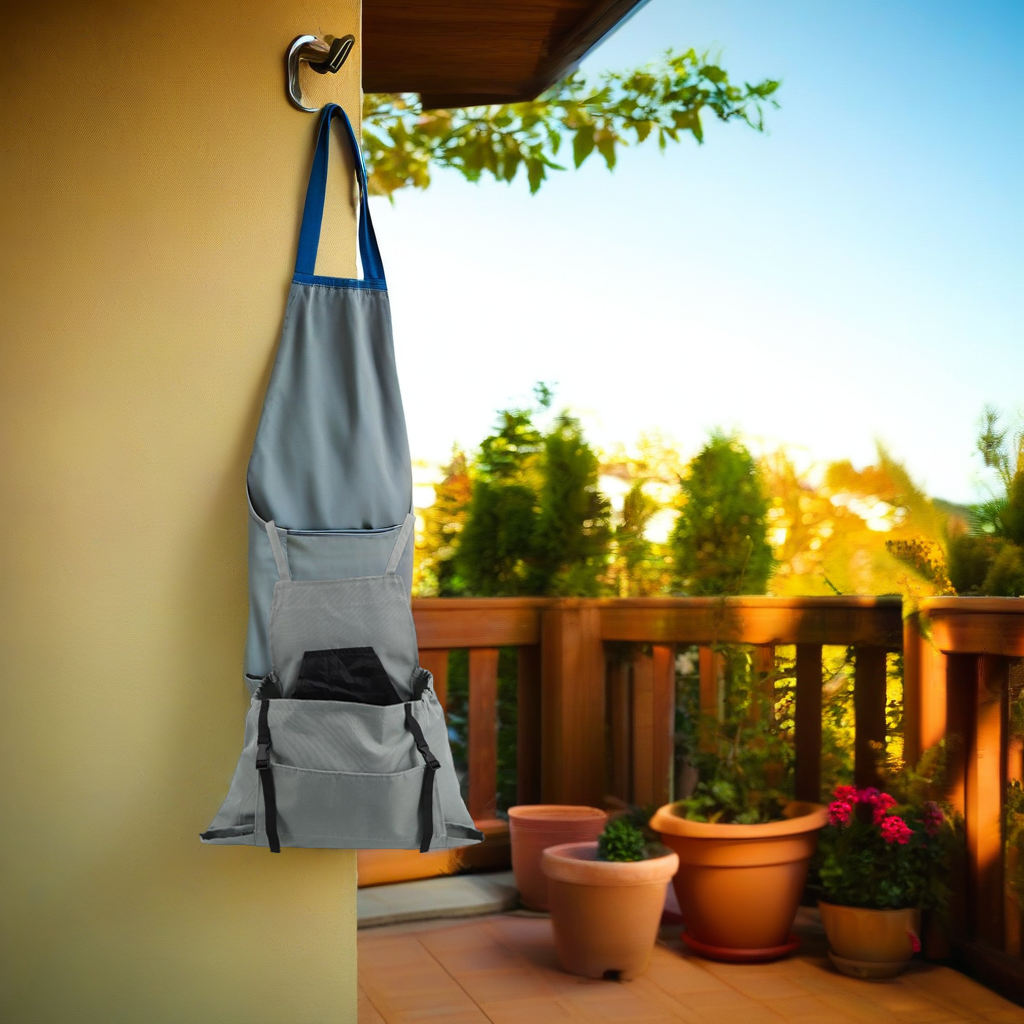 Garden Apron with Oxford Fabric and Cross Back Straps, Adjustable Waist