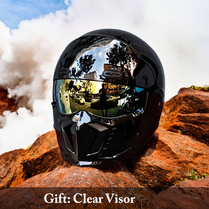 Retro Pilot Motorcycle Helmet with Anti-Fog Polycarbonate Lens and Ventilation