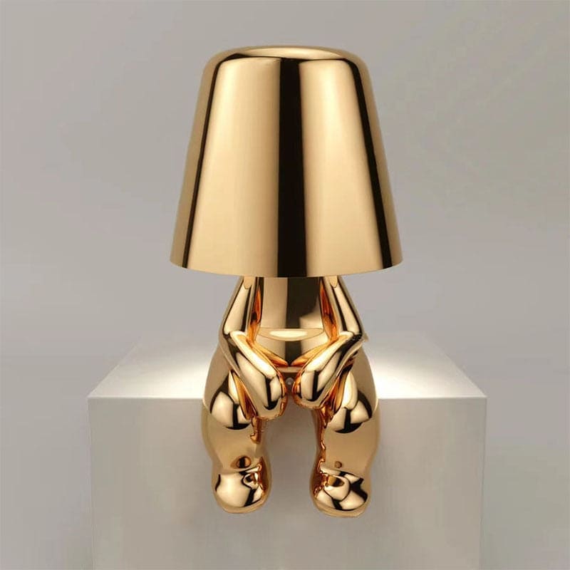 Rechargeable Metal Table Lamp with Touch Activation and Warm LED Light