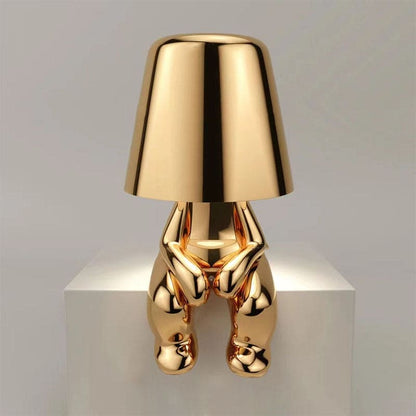 Rechargeable Metal Table Lamp with Touch Activation and Warm LED Light