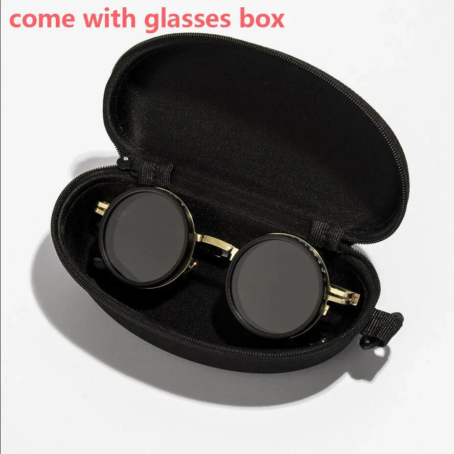 Adjustable Polarized Sunglasses with Round Frame and UV400 Protection