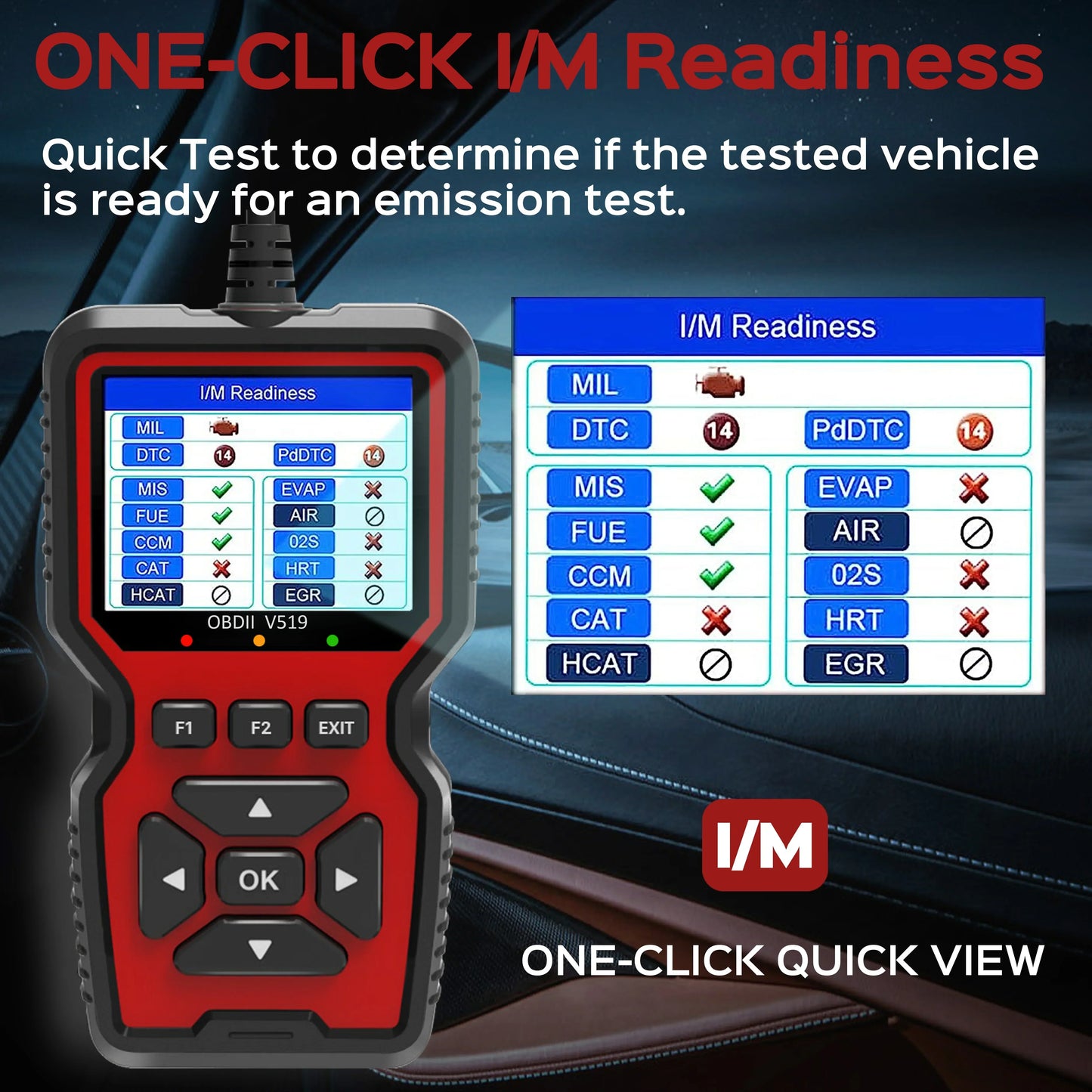 Vehicle Code Scanner with Live Data and Freeze Frame for OBD2 Cars