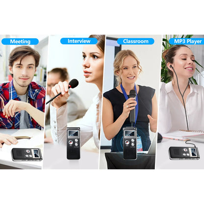 Compact Voice Activated Digital Recorder with Built-In Speaker and Headphone Jack