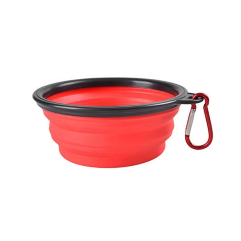 Portable Silicone Pet Bowl with Collapsible Design for Food and Water