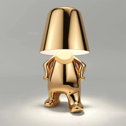 Rechargeable Metal Table Lamp with Touch Activation and Warm LED Light