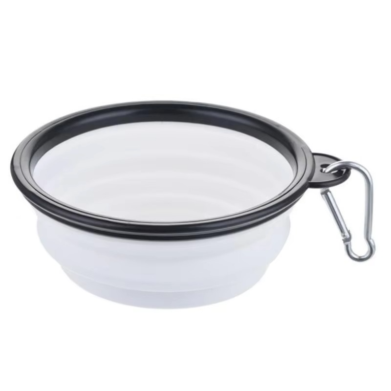 Portable Silicone Pet Bowl with Collapsible Design for Food and Water