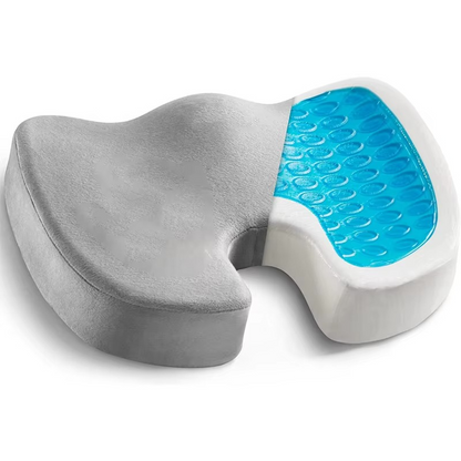 Gel and Memory Foam Seat Cushion with Non Slip Base