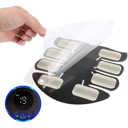 EMS Muscle Stimulator with Adjustable Intensity and Reusable Adhesive Patches