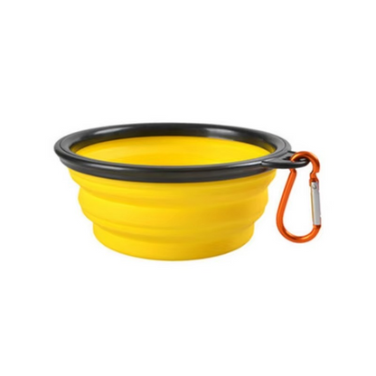 Portable Silicone Pet Bowl with Collapsible Design for Food and Water
