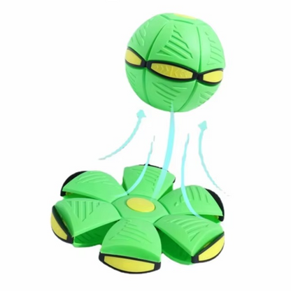 Dual Shape Flying Disc and Bouncing Ball for Kids and Pets
