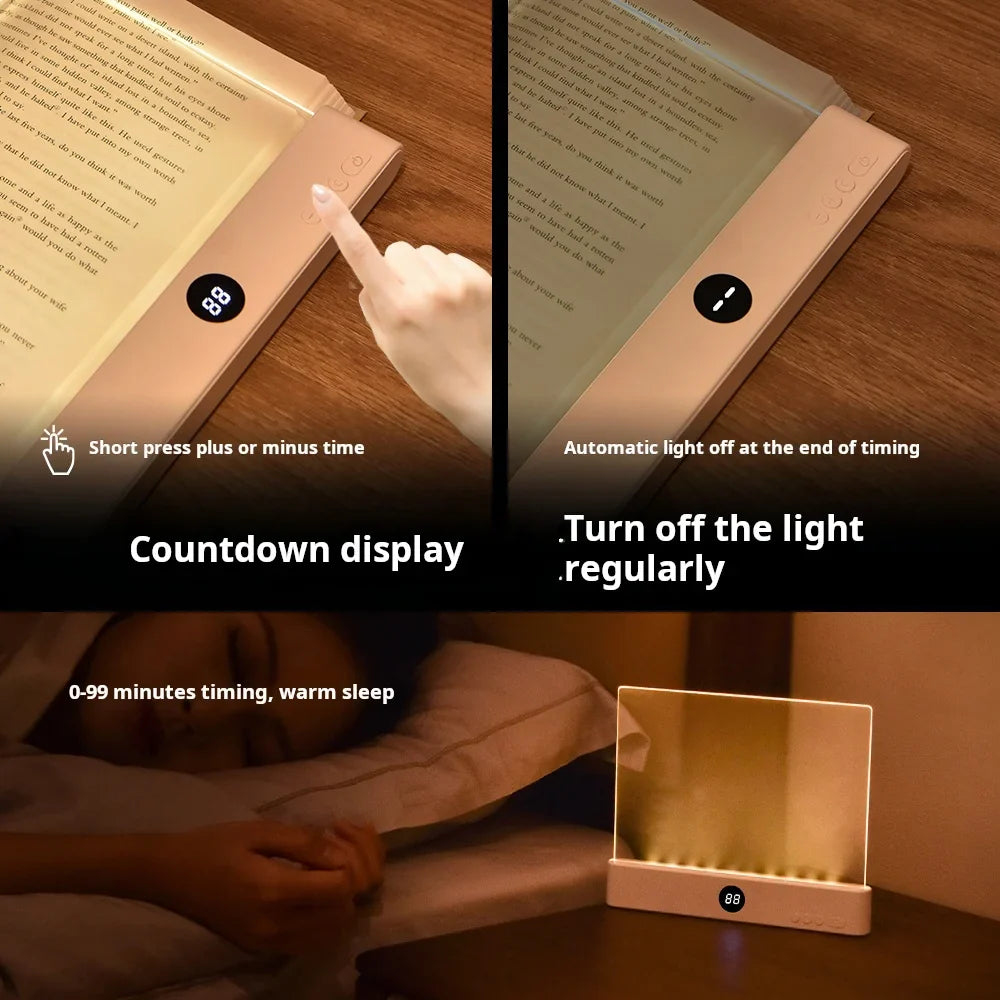 LED Book Light with Flexible Clip and Rechargeable Power