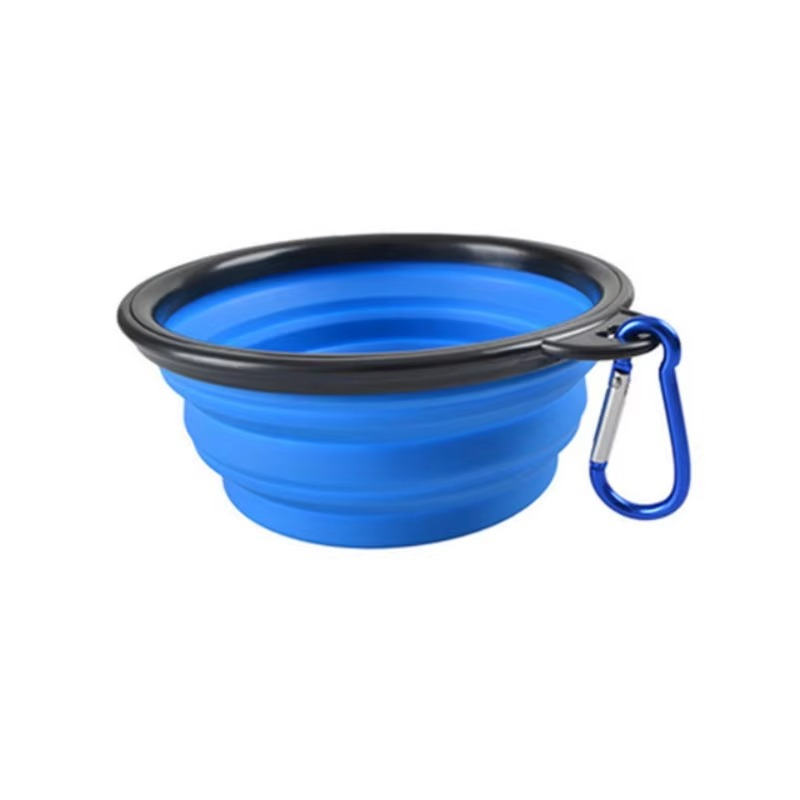 Portable Silicone Pet Bowl with Collapsible Design for Food and Water