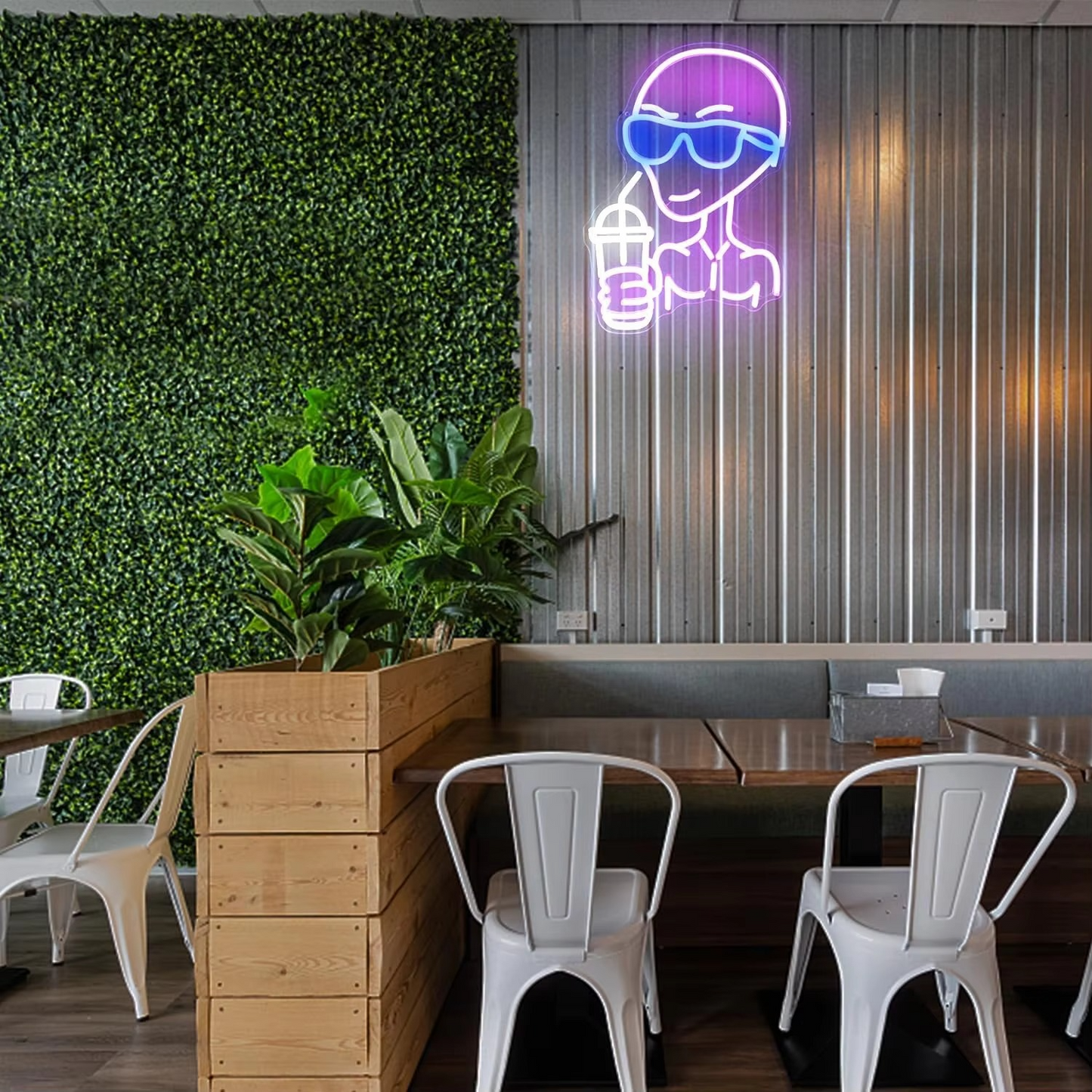 Alien LED Neon Wall Sign with Cosmic Design and Wall Mount Hardware