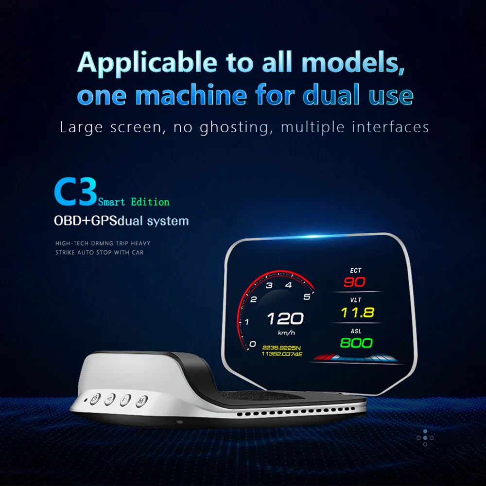 Smart Car HUD Display  GPS Navigation Projector With Speed Monitor - Product example