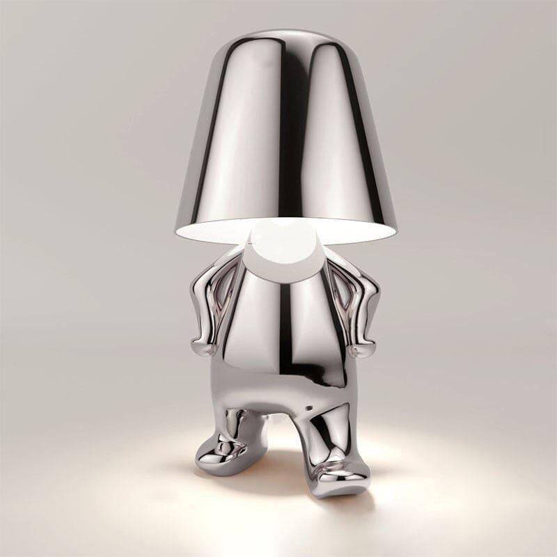 Rechargeable Metal Table Lamp with Touch Activation and Warm LED Light