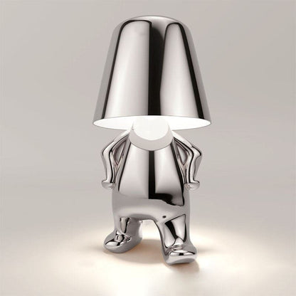 Rechargeable Metal Table Lamp with Touch Activation and Warm LED Light