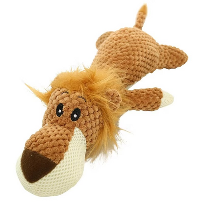 Large Breed Plush Dog Toy with Built-In Squeaker and Machine Washable Fleece