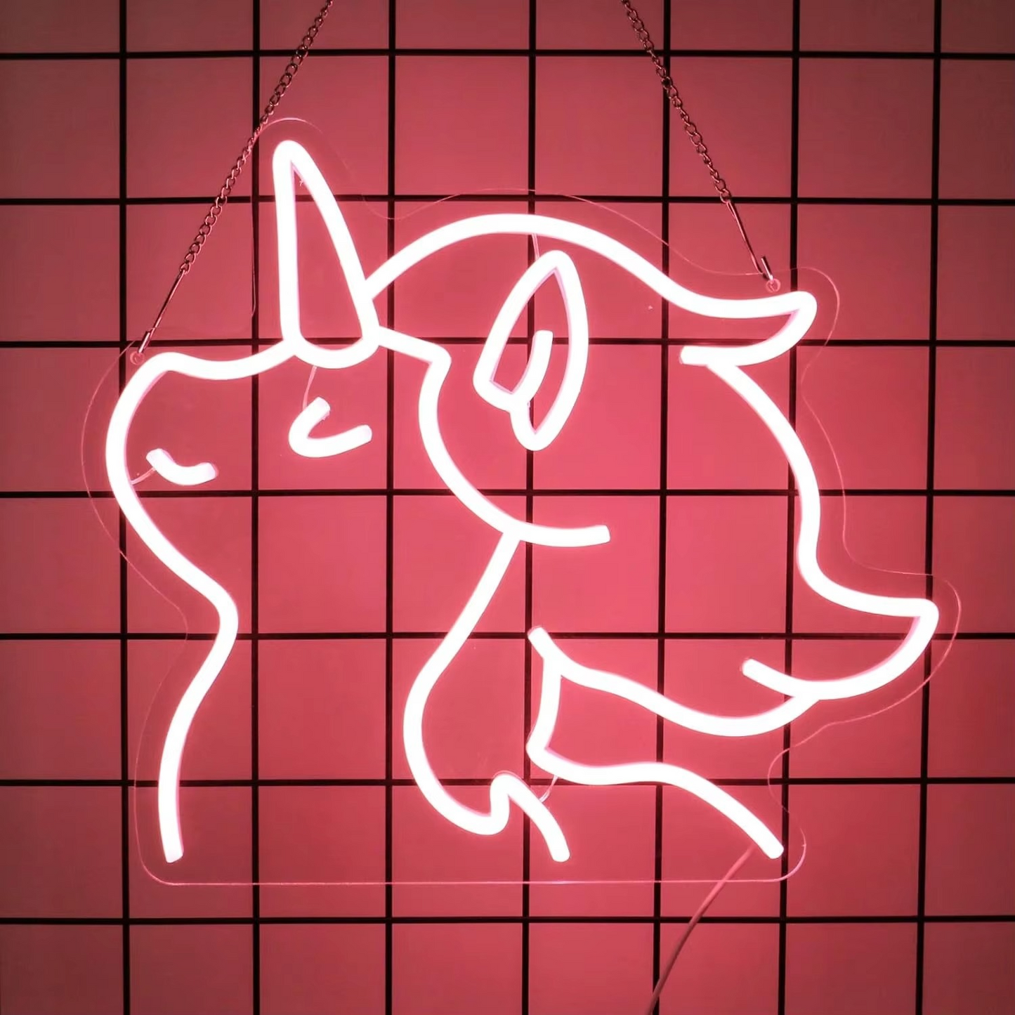 LED Neon Unicorn Sign with Adjustable Dimmer and Wall Mount