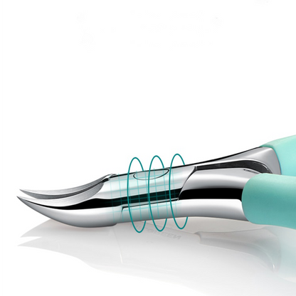 Stainless Steel Toenail Clipper with Curved Blade and Wide Jaw for Thick Nails