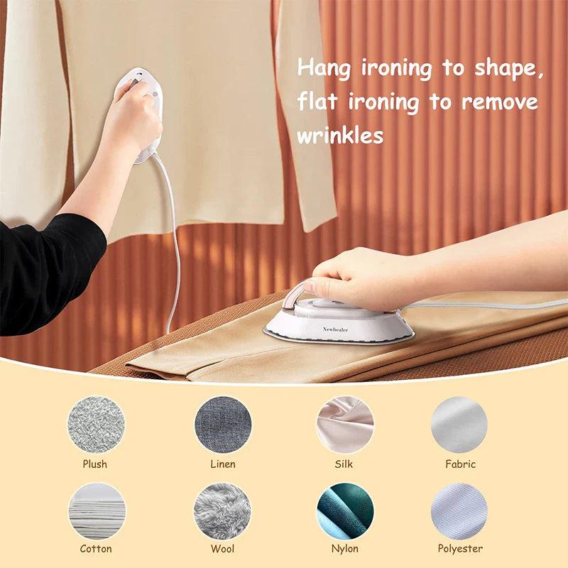 Foldable Travel Iron with Rapid Heating and Dry Wet Pressing