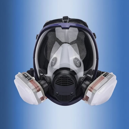 Full Face Respirator Mask with Polycarbonate Visor and Replaceable Filter Cartridges