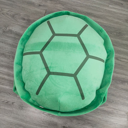 Turtle Shell Plush Pillow with Curved Support and Cotton Cover