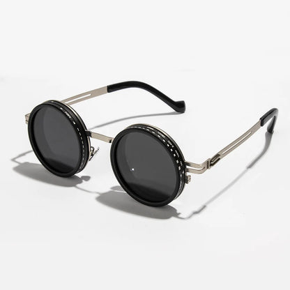 Adjustable Polarized Sunglasses with Round Frame and UV400 Protection