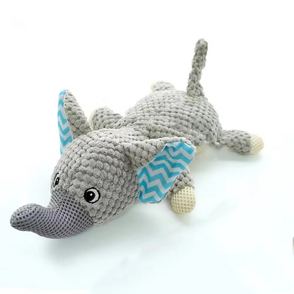 Large Breed Plush Dog Toy with Built-In Squeaker and Machine Washable Fleece