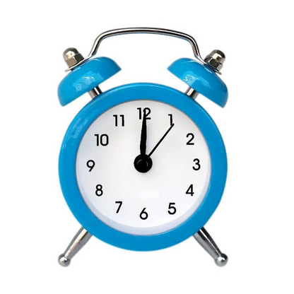 Rabbit Ear Twin Bell Alarm Clock with Low Noise Sweep and Metal Frame