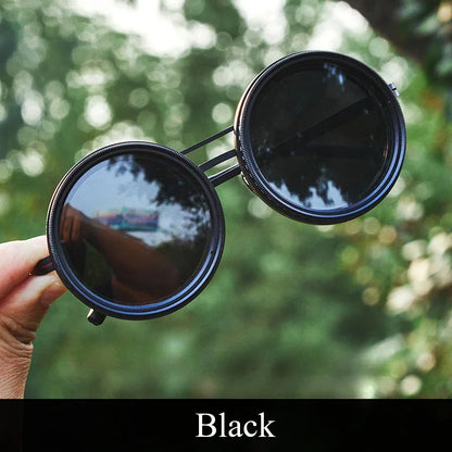 Adjustable Polarized Sunglasses with Round Frame and UV400 Protection