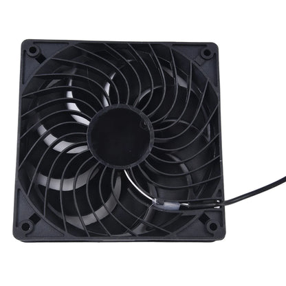 Solar Dual Exhaust Fan System with 10W Panel and Weatherproof Housing for Greenhouses