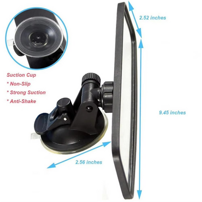 Adjustable Instructor Mirror for Driver Training with Suction Cup Mount