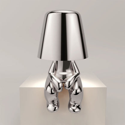 Rechargeable Metal Table Lamp with Touch Activation and Warm LED Light