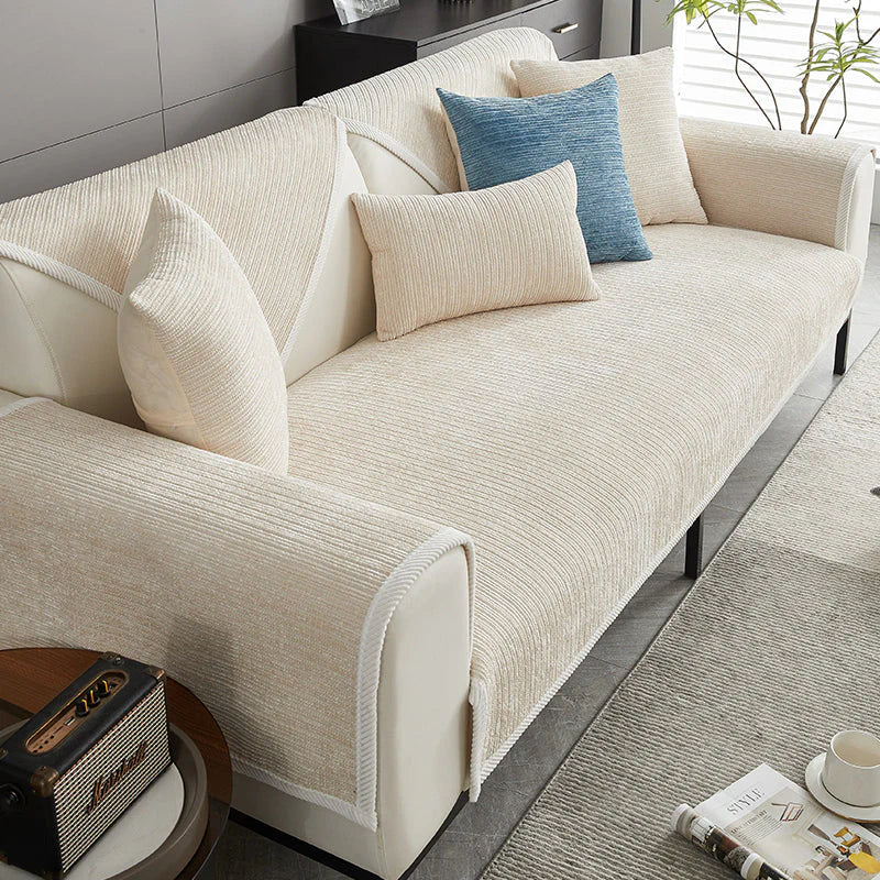 Scratch Resistant Sofa Cover with Recyclable Fabric and Machine Washable Design