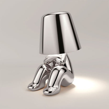 Rechargeable Metal Table Lamp with Touch Activation and Warm LED Light