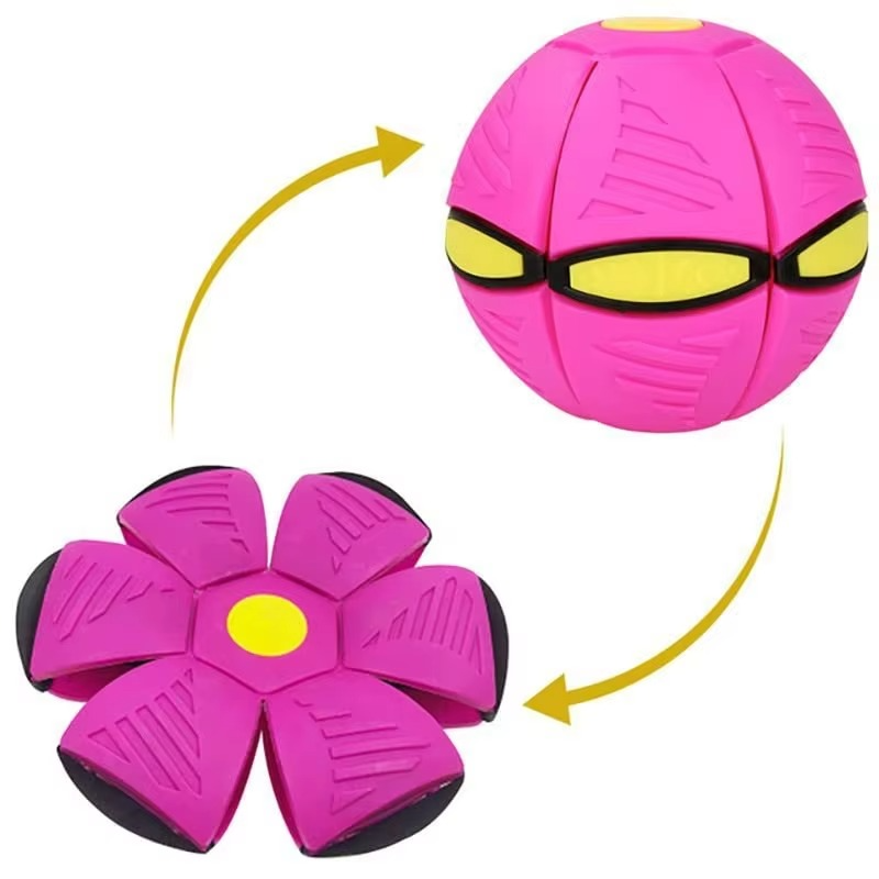 Transforming Ball and Flying Disc Toy for Indoor and Outdoor Play with No Batteries