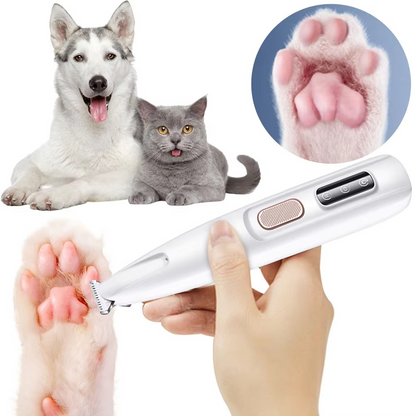Rechargeable Pet Hair Trimmer with Low Noise Motor and 0.7 Inch Blade for Cats and Small Dogs