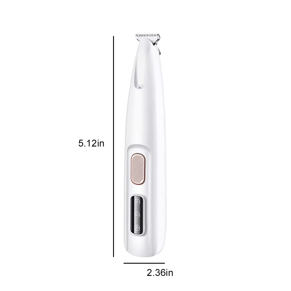 Rechargeable Pet Hair Trimmer with Low Noise Motor and 0.7 Inch Blade for Cats and Small Dogs