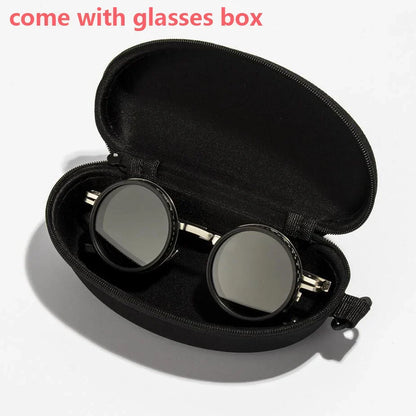 Adjustable Polarized Sunglasses with Round Frame and UV400 Protection
