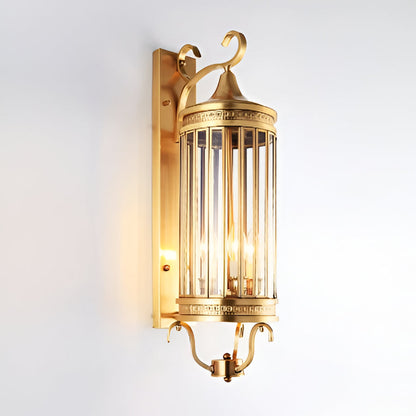 Elegant European Copper Outdoor Wall Sconce with IP65 Waterproof Rating in Two Sizes