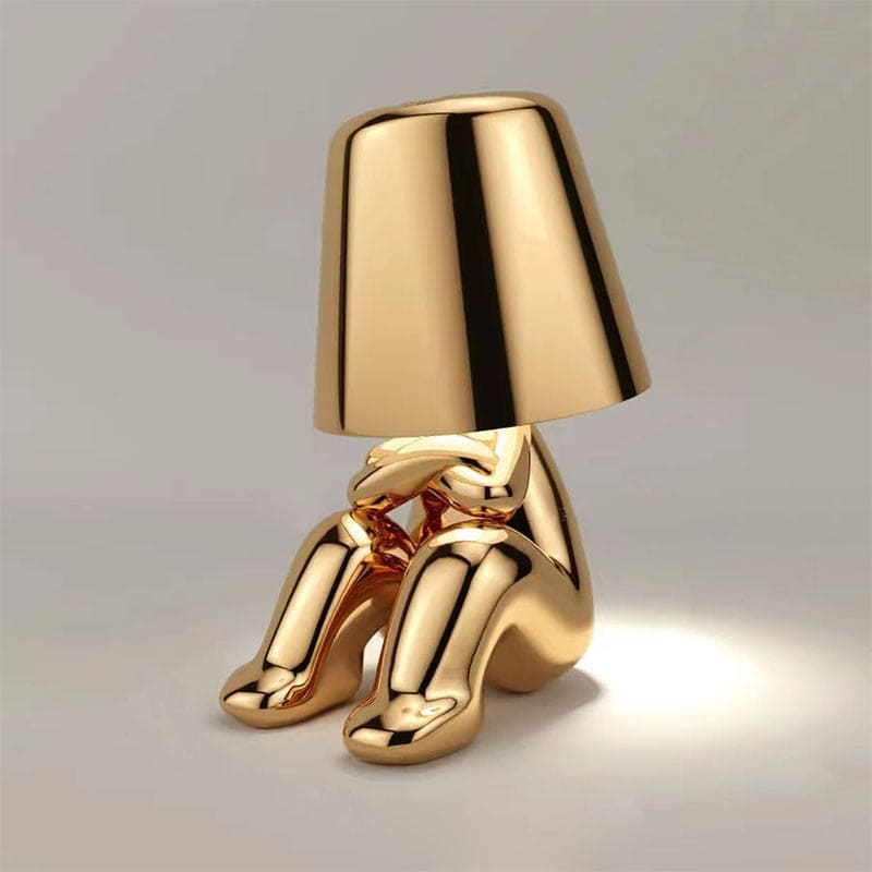 Rechargeable Metal Table Lamp with Touch Activation and Warm LED Light