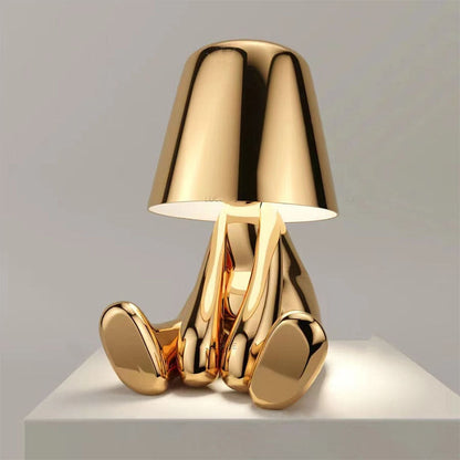Rechargeable Metal Table Lamp with Touch Activation and Warm LED Light